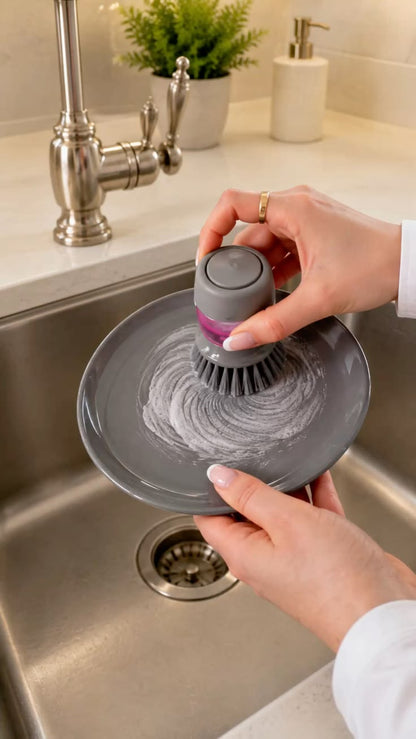 Palm Scrub Brush & Kitchen Sink Cleaning Set